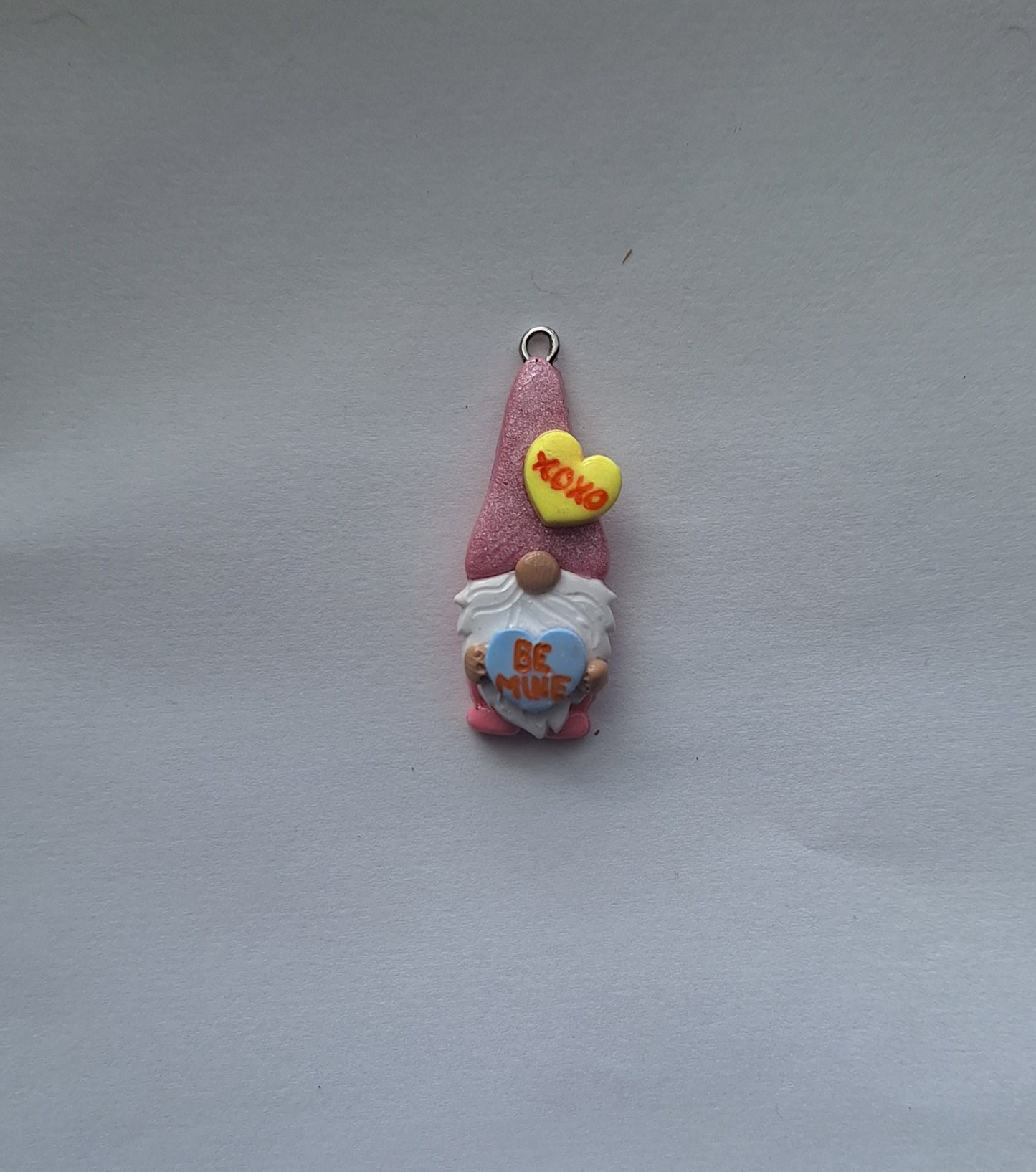 Kawaii heart xoxo be mine gnome charms / polymer clay valentine gnome charms / kawaii valentine holiday charms / valentines day gnome charms