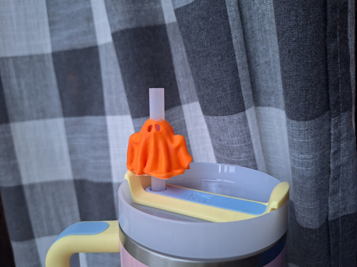 3D printed halloween boo ghost straw buddy charm tumbler accessories / tumbler charm straw buddy / spooky sheet ghost straw topper charm