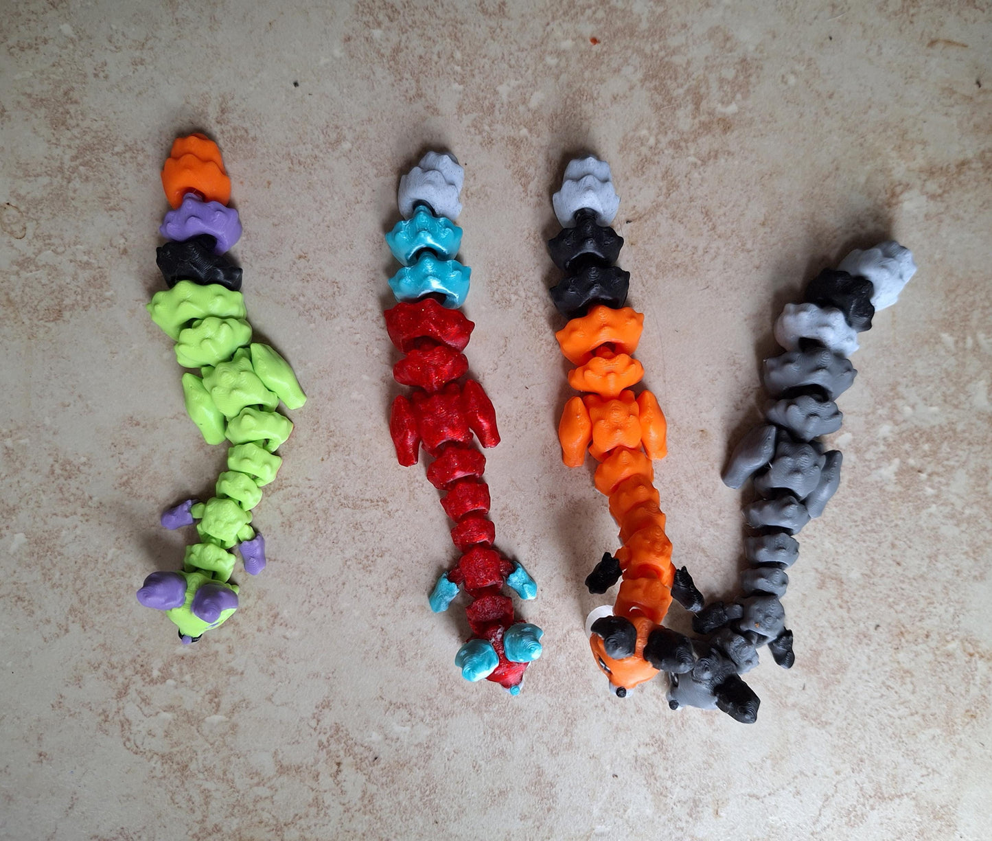 3D articulated orange fox Yuna dragon straw cap / 3d printed dragon animals / fox straw topper cover Fidget figurines