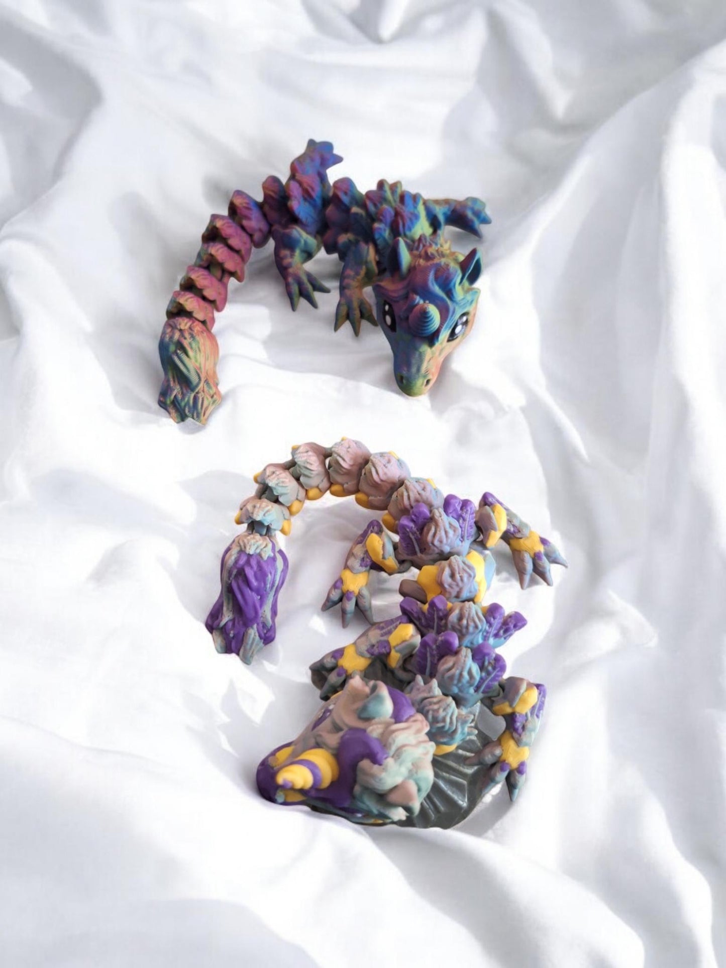 3D articulated rainbow alicorn baby dragon / 3d printed alicorn dragon animals desk pet Fidget figure
