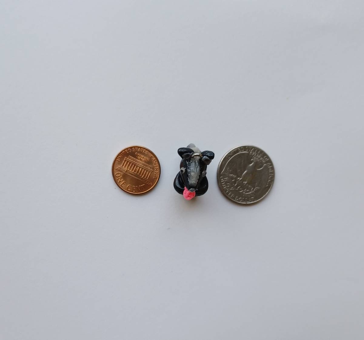 Kawaii skunk charms / polymer clay skunk with rose charms / kawaii animal charms / kawaii skunk jewelry