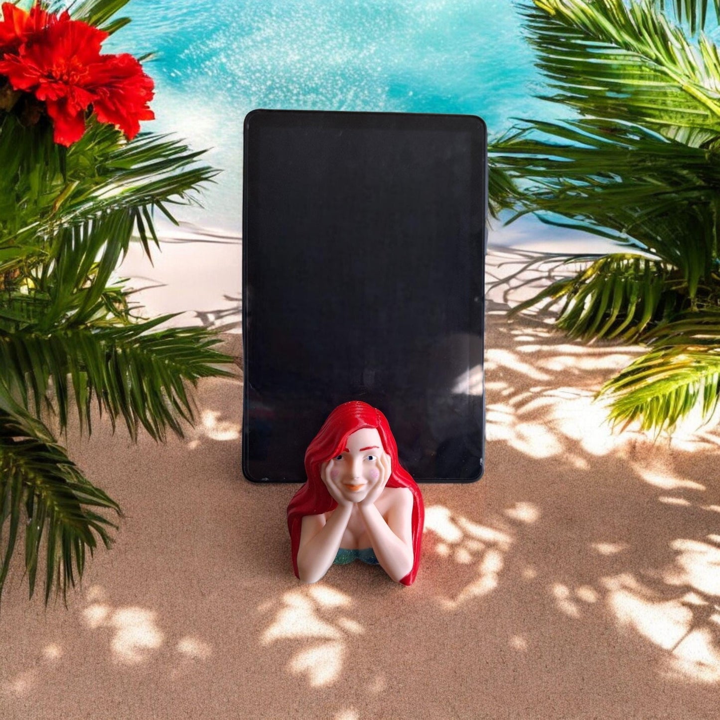 3D printed mermaid book display / 3d mermaid book holder stand display reading mermaid book tablet holder accessory craftykid3d design