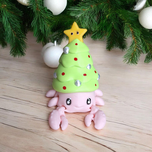3D articulated crab / 3d printed christmas tree crab / 3d printed animals christmas crab figurine knick knack Fidget