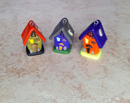 Kawaii 3d haunted house charms / polymer clay 3d halloween charms / spooky house fall garden charms / haunted house charms jewelry