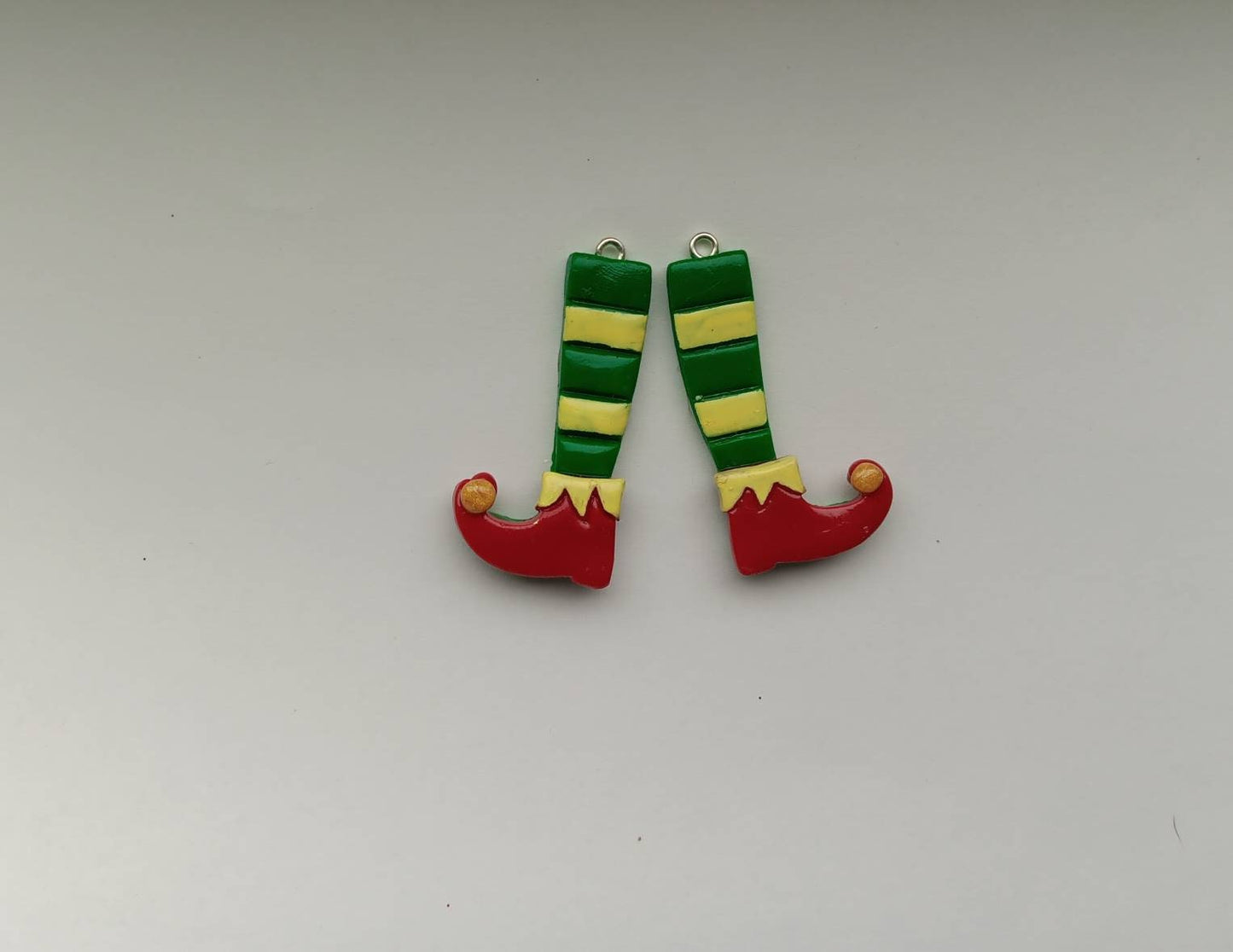 Kawaii Christmas elf charms / polymer clay elf charms / kawaii  holiday jewelry / kawaii holiday charms / elf legs