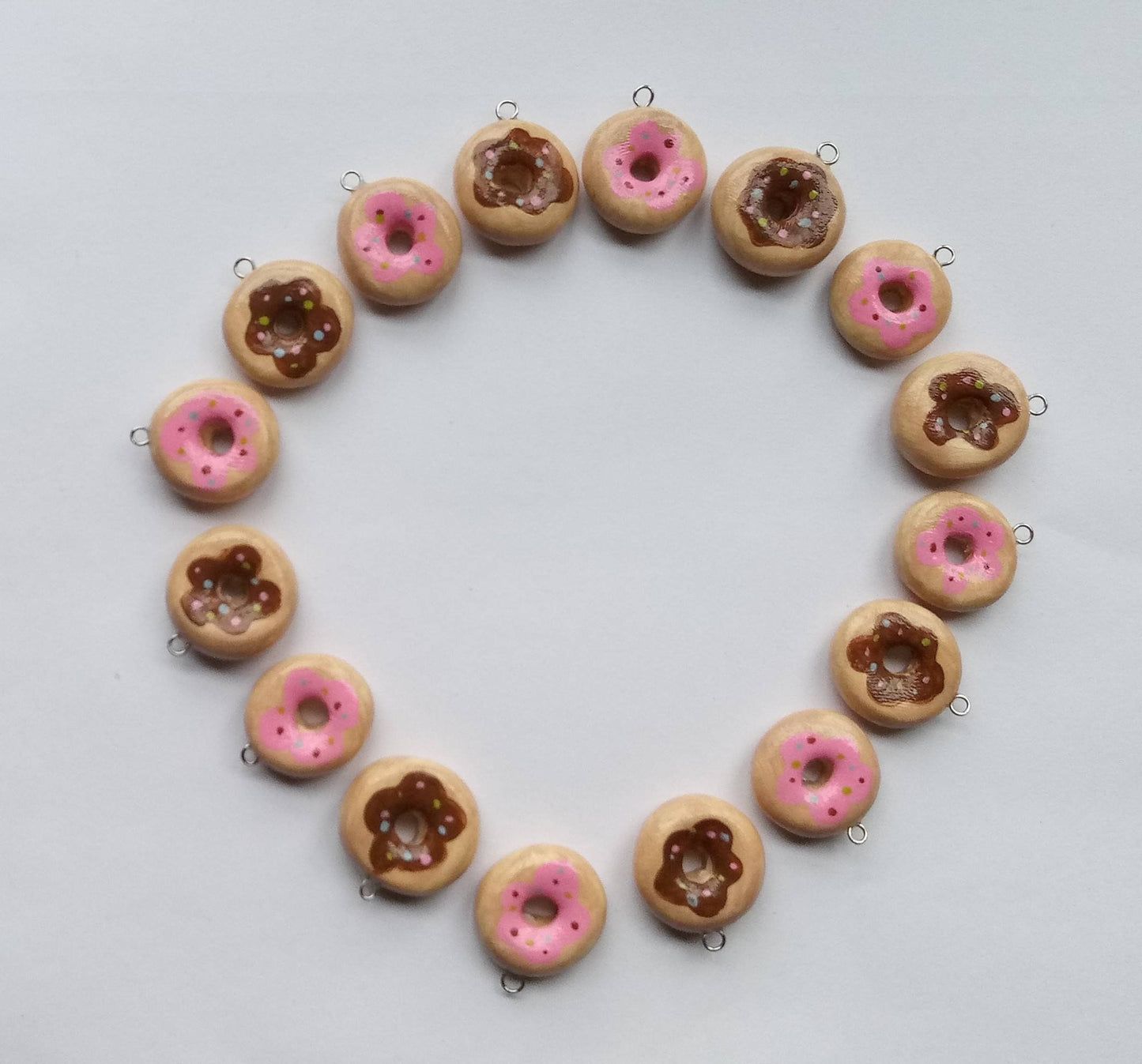 Kawaii donut charms / polymer clay donut dessert charms / kawaii food charms / kawaii food jewelry