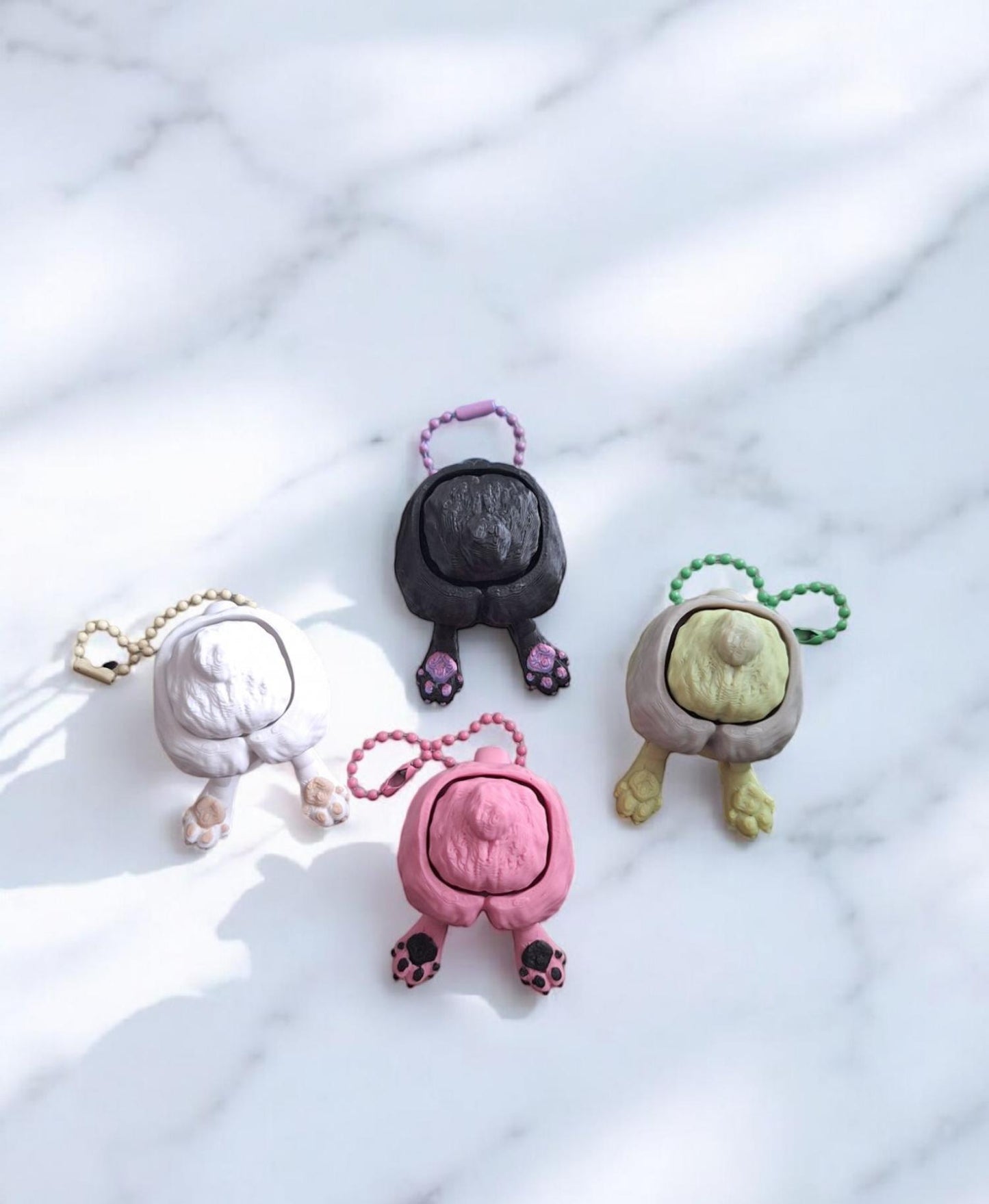 3D printed corgi dog butt Fidget clicker keychain / 3d printed puppy dog animals figurine knick knack Fidget keychain keycap clicker