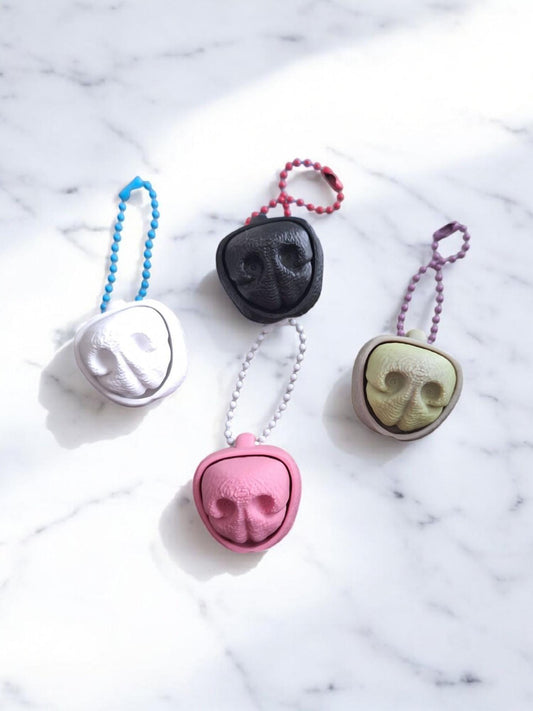 3D printed dog nose boop Fidget clicker keychain / 3d printed puppy dog animals figurine knick knack Fidget keychain keycap clicker