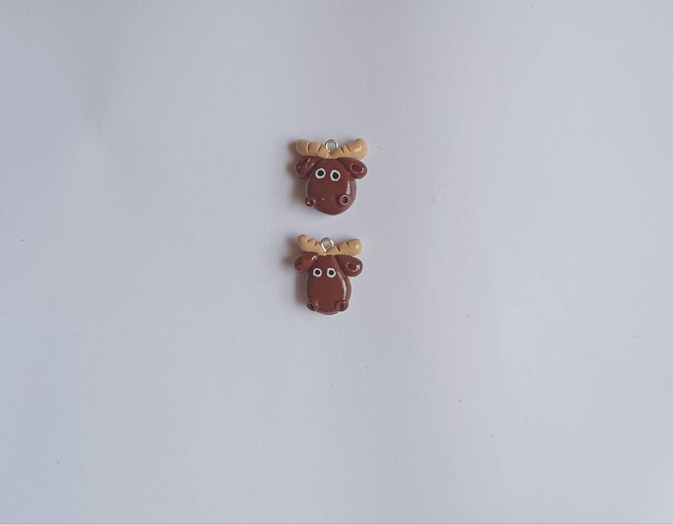 Kawaii moose charms / polymer clay moose charms / kawaii charms / kawaii animal jewelry