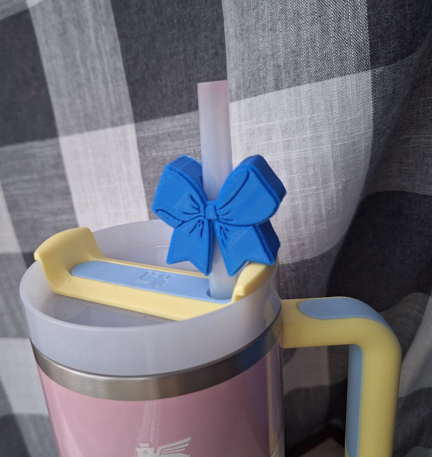3D printed bow straw buddy charm tumbler accessories / tumbler charm straw buddy / ribbon bow straw topper charm