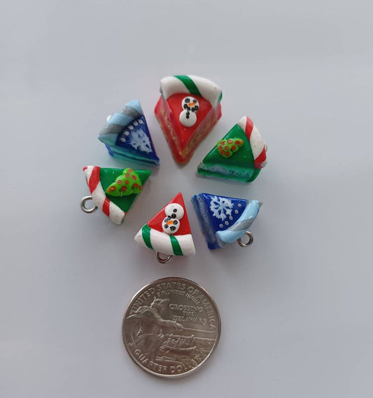 Kawaii cake dessert charm set / birthday charms / clay Thanksgiving charms /  Christmas jewelry charms / kawaii food / cake charms
