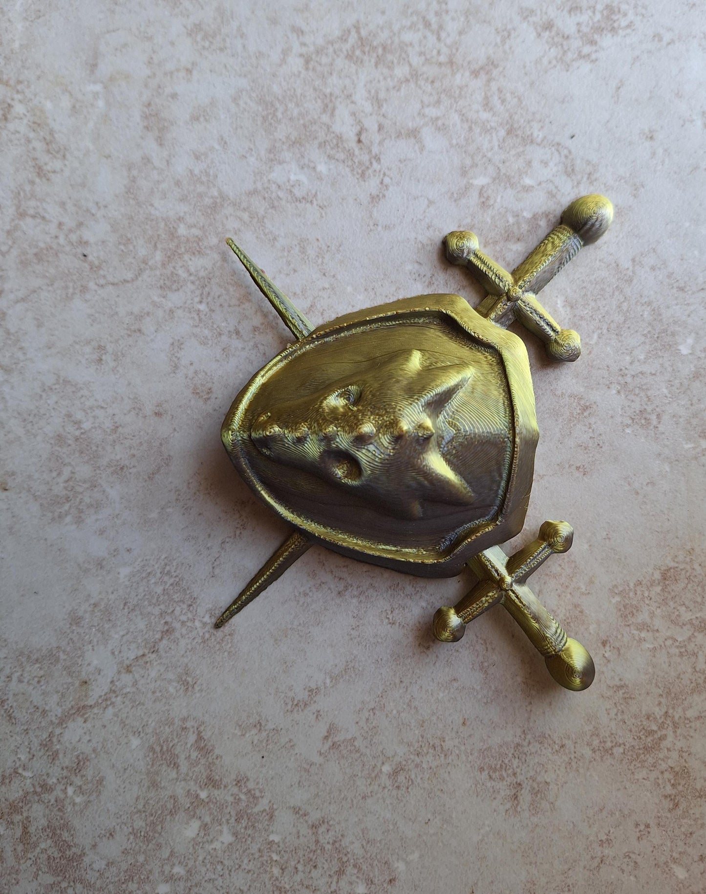 3D printed dragon shield hair bun pin / 3d printed dragon animal hair pin costume cosplay / 3d printed animals figurine knick knack