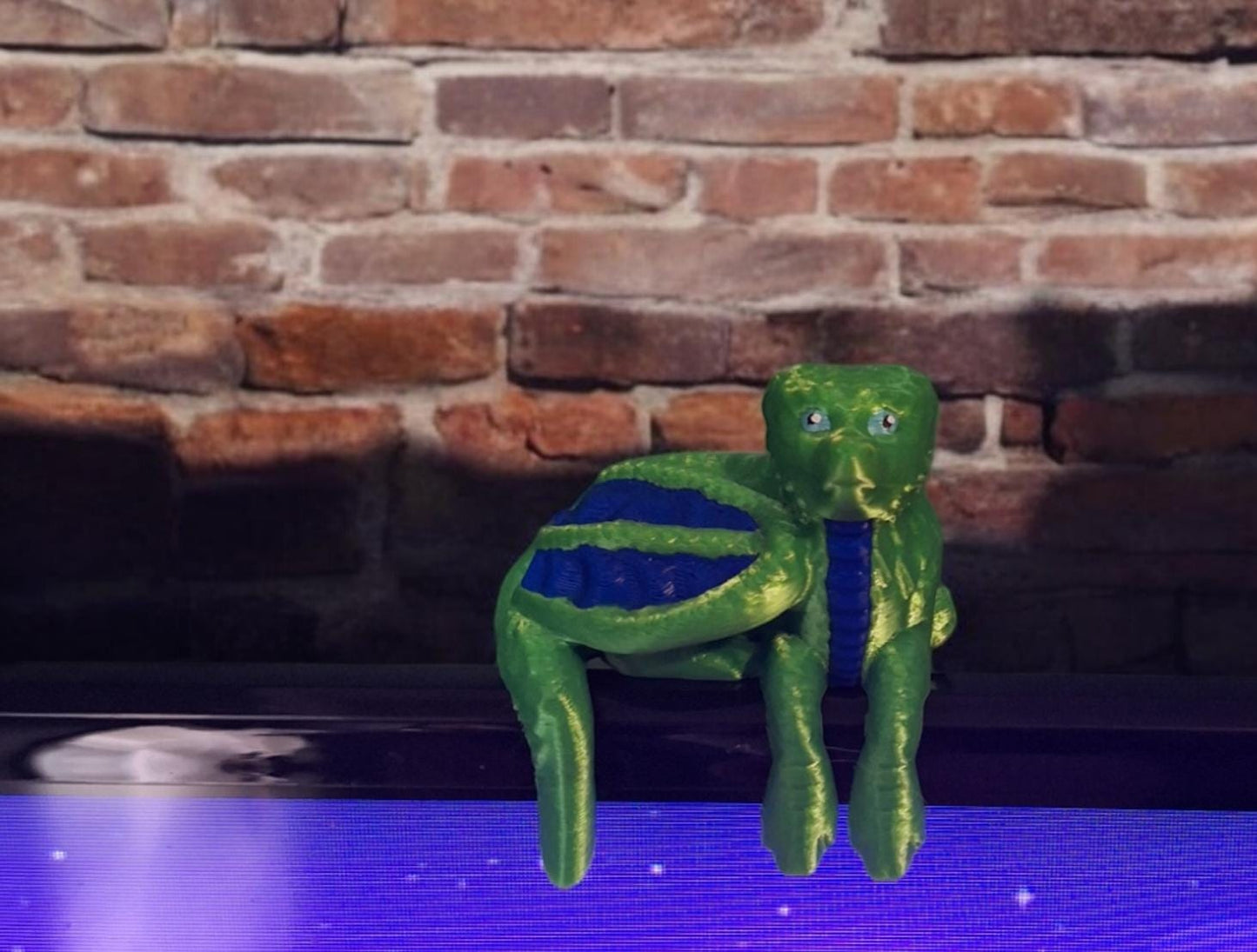 3D printed small colorful dragon monitor buddy / 3d cute dragon shelf buddy / 3d printed dragon for monitor