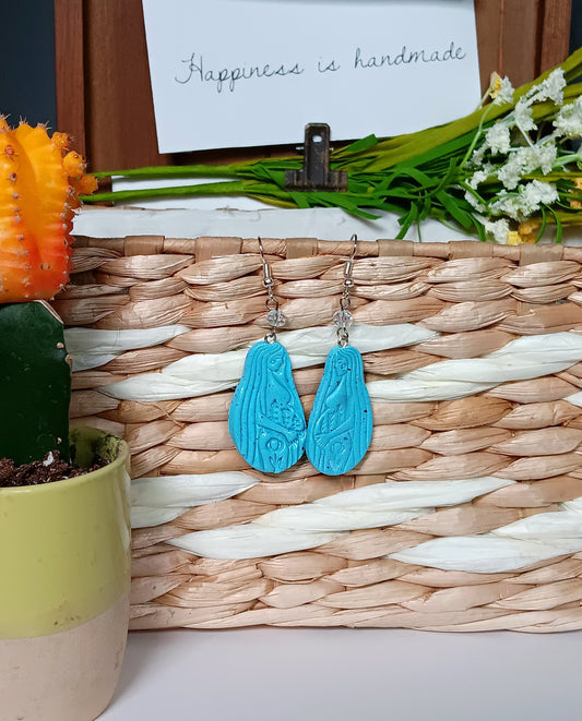 Kawaii floral mom earrings / polymer clay mothers day dangle earrings / clay mom jewelry / floral mother's day earrings