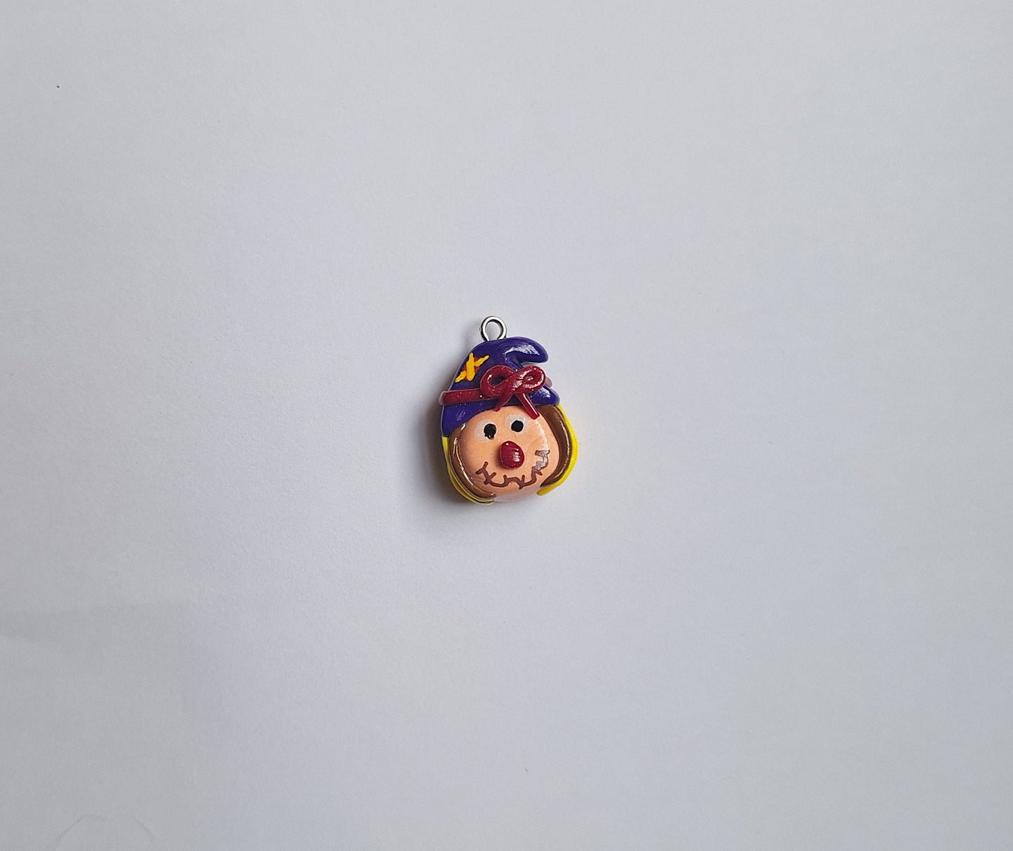Kawaii fall scarecrow charms / polymer clay scare crow charms / clay holiday charms / clay thanksgiving scarecrow jewelry stitch marker