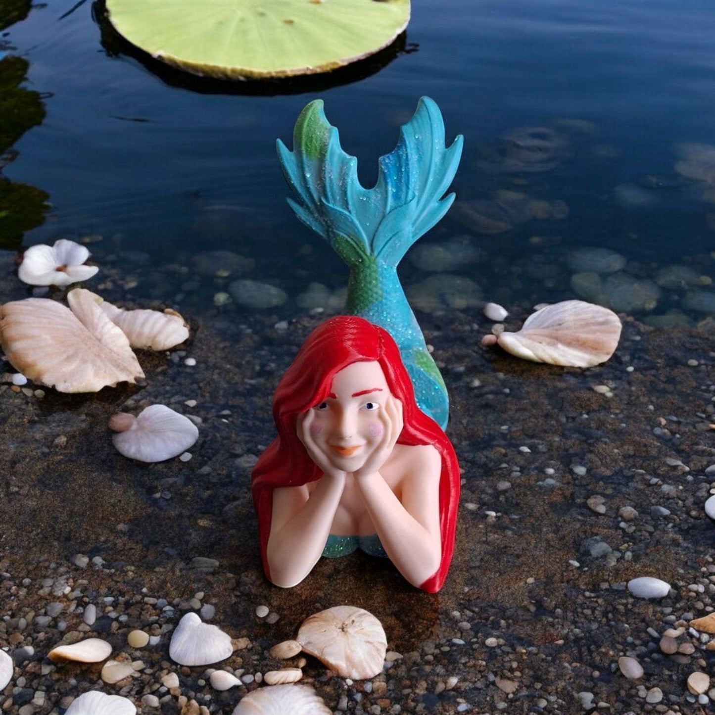 3D printed mermaid book display / 3d mermaid book holder stand display reading mermaid book tablet holder accessory craftykid3d design