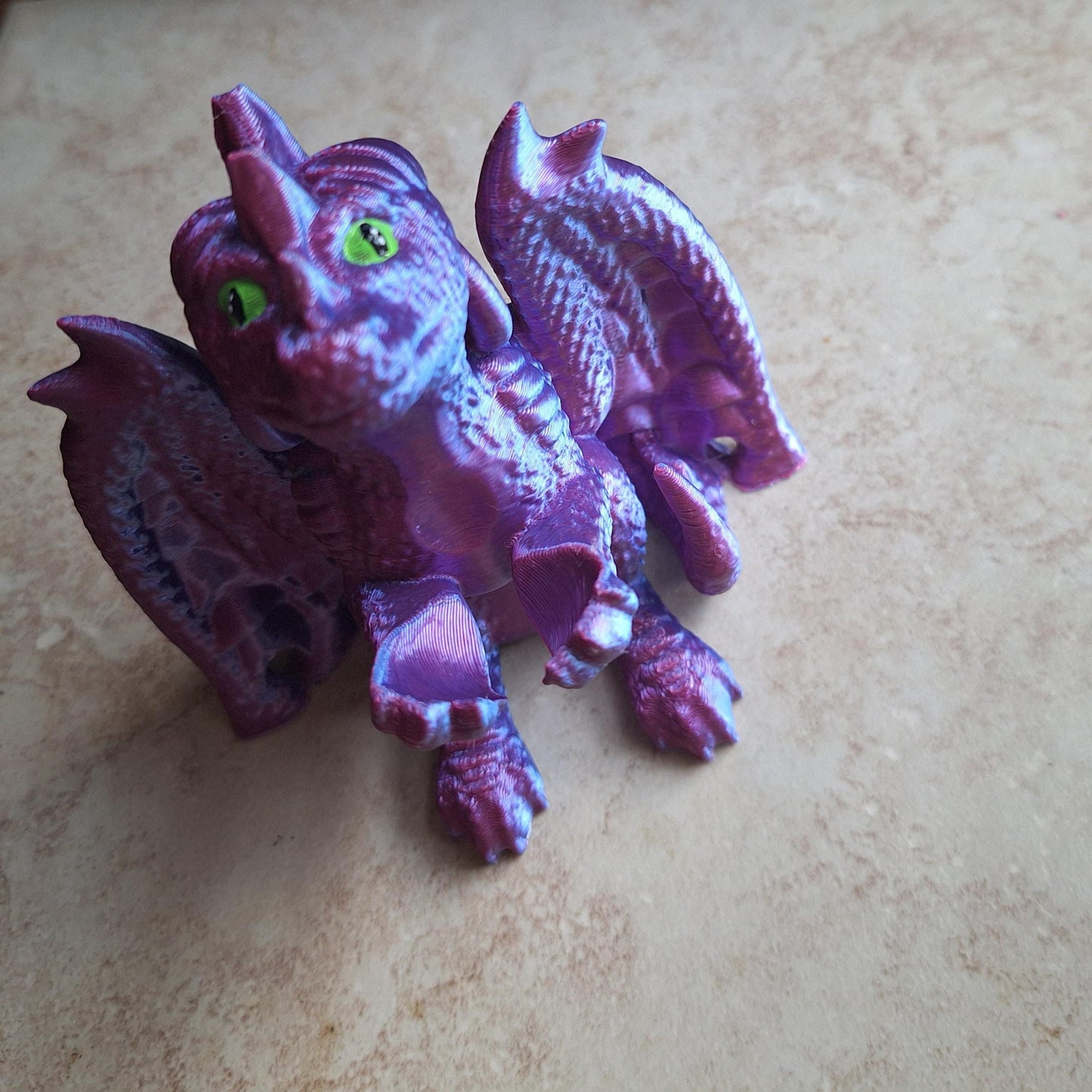3D printed pink purple metallic dragon paws dice guardian / 3d dragon dice buddy / 3d printed d20 dice guardian