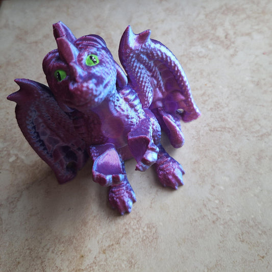 3D printed pink purple metallic dragon paws dice guardian / 3d dragon dice buddy / 3d printed d20 dice guardian