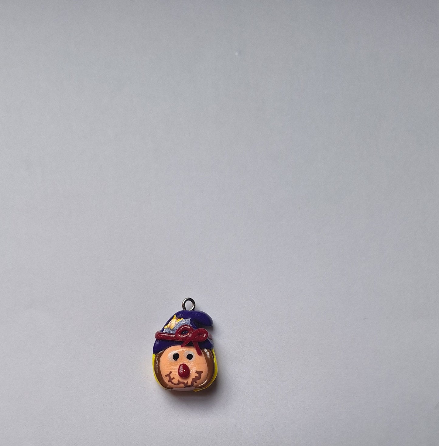 Kawaii fall scarecrow charms / polymer clay scare crow charms / clay holiday charms / clay thanksgiving scarecrow jewelry stitch marker