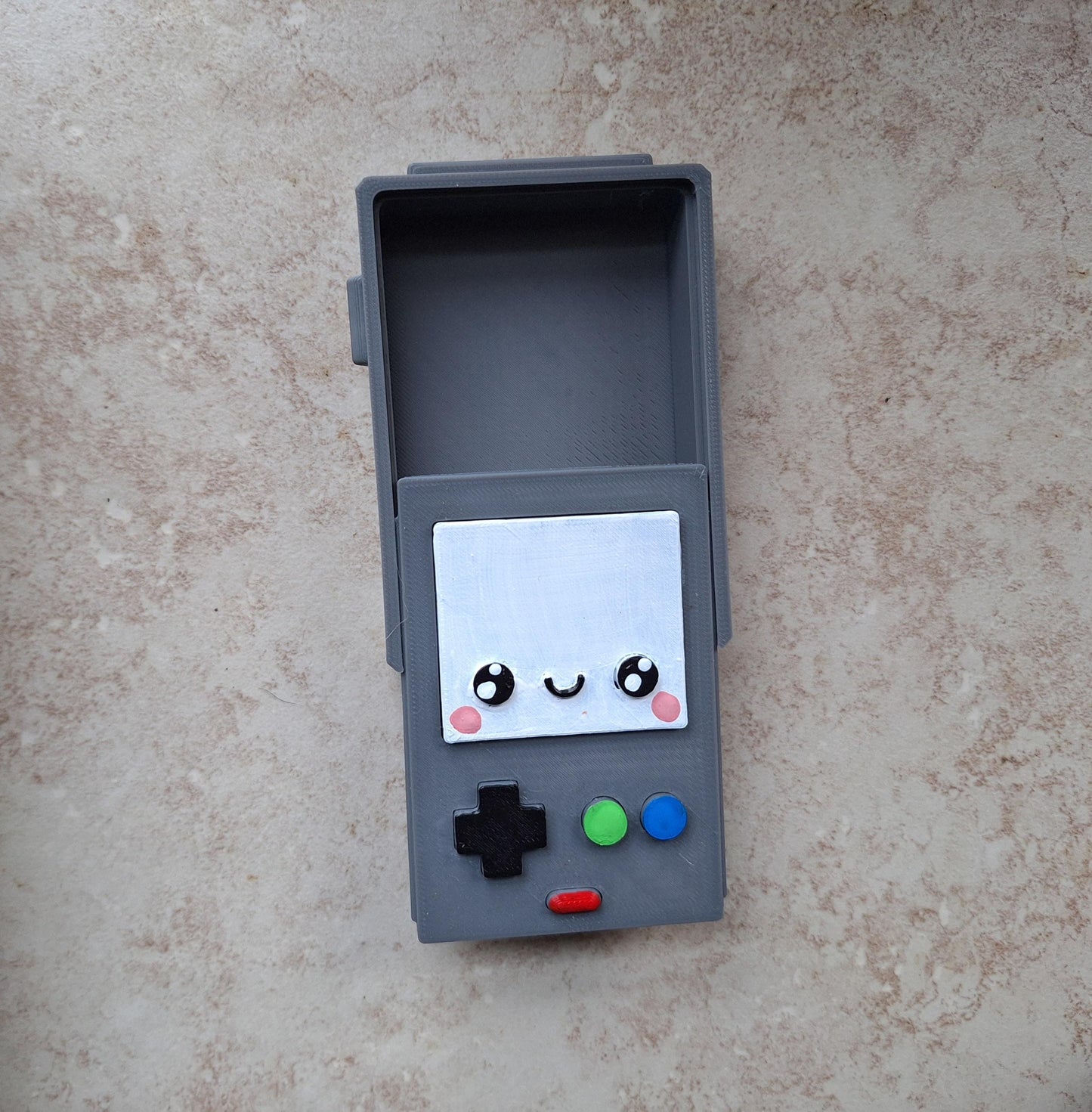 3D printed kawaii game console container / 3d console storage box display / 3d printed whimsical storage container
