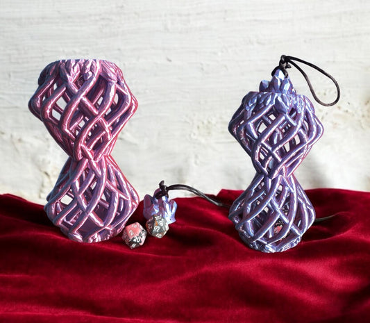 3D printed portable dice roller storage container / 3d sculpture dice roller / 3d dice roller tower and storage