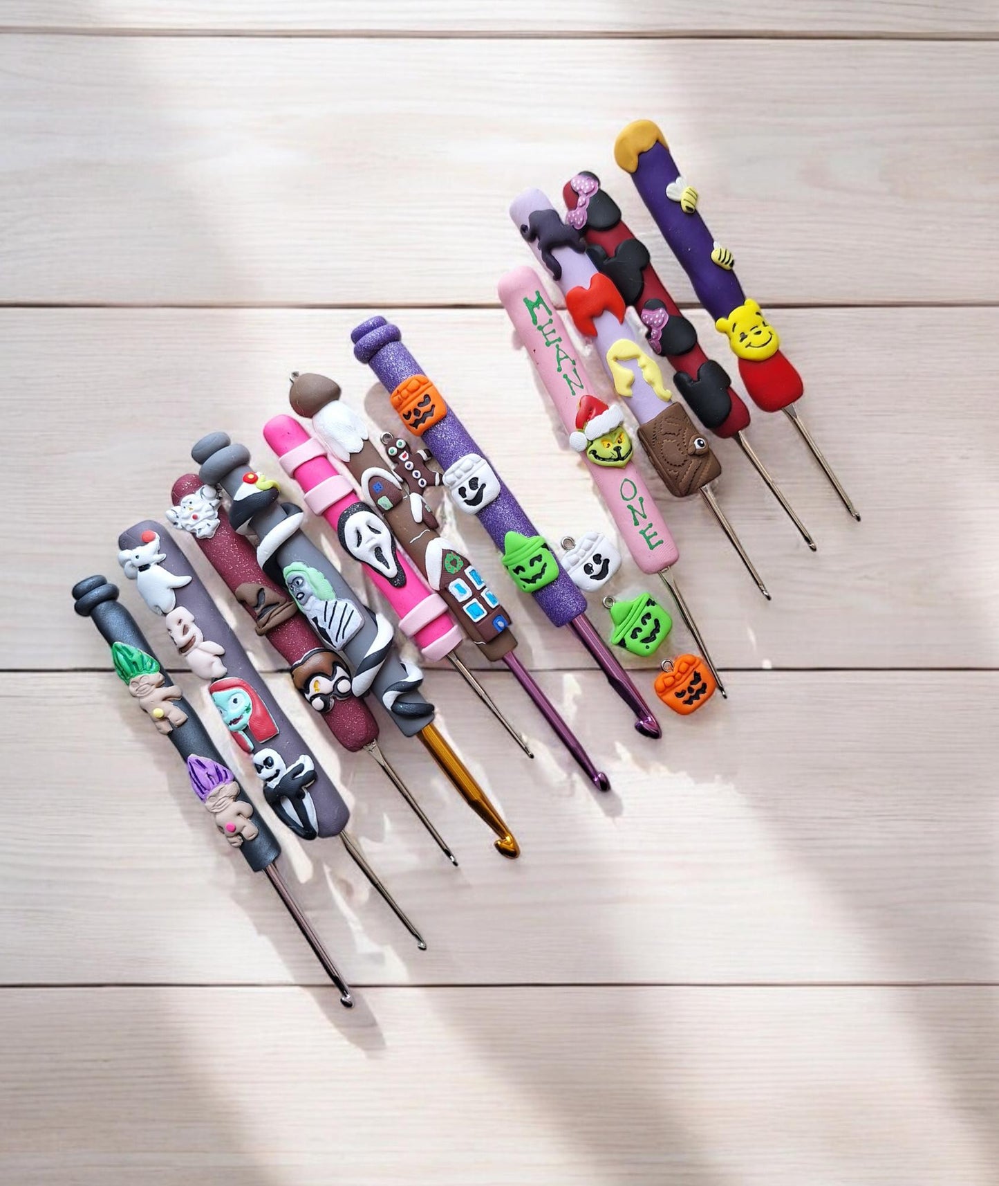Polymer clay request custom crochet hook / clay request your own custom crochet hook