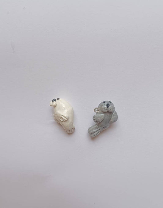 Kawaii seal charms / polymer clay seal  charms / kawaii animal charms / kawaii seal jewelry