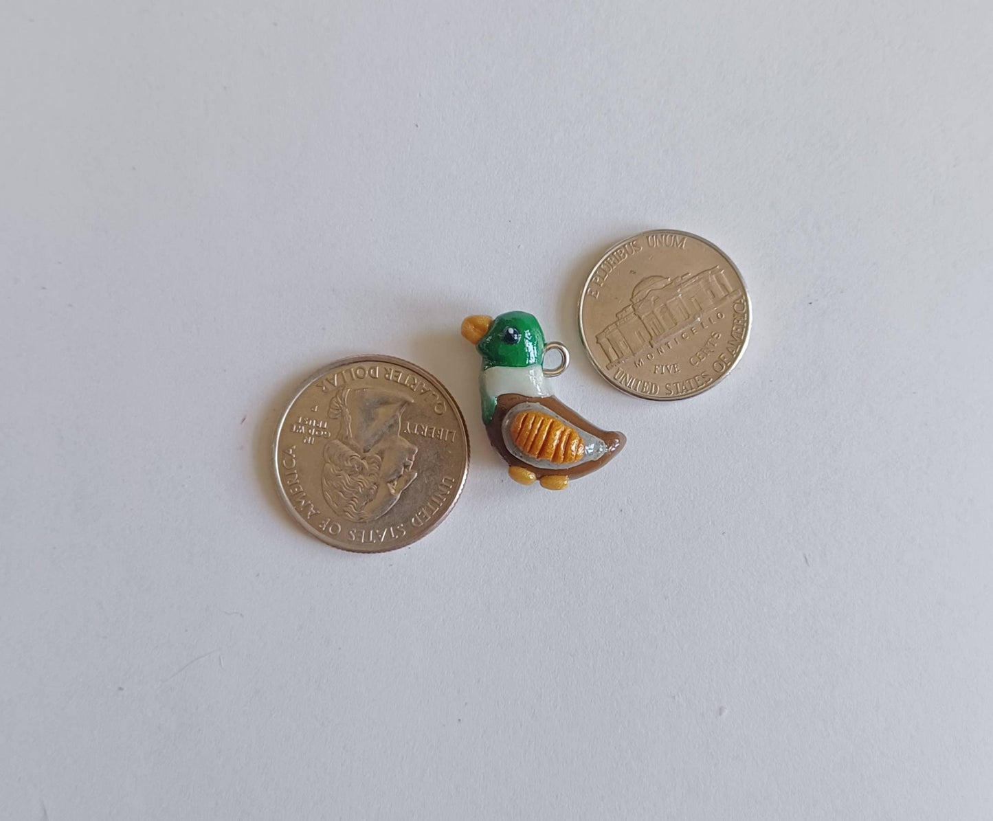 Kawaii duck charms / polymer clay duck charms / kawaii animal charms / mallard duck charms